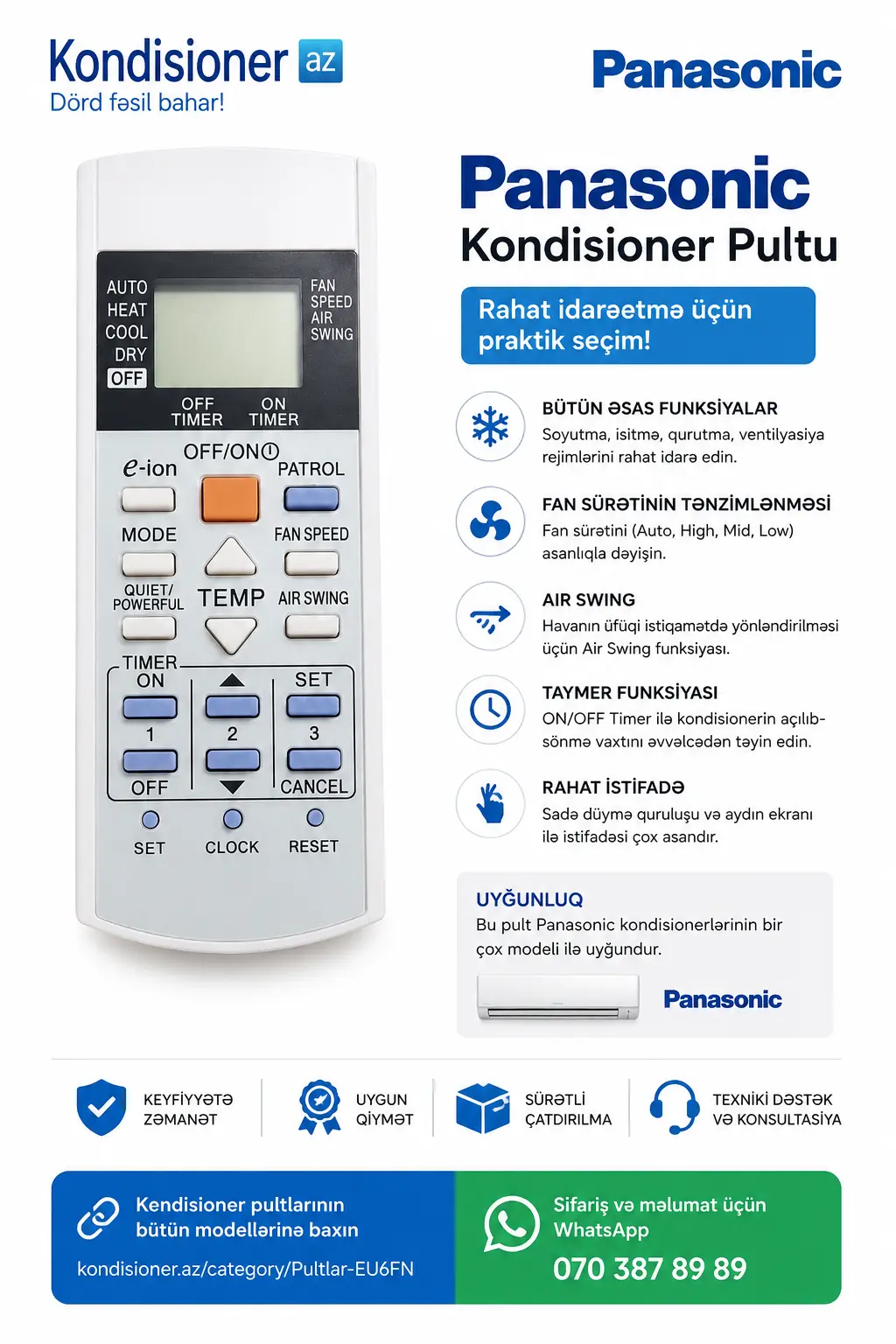 Panasonic kondisioner pultu