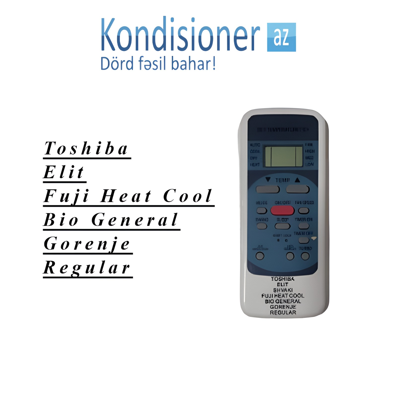 Kondisioner pult Toshiba, Elit, Bio General